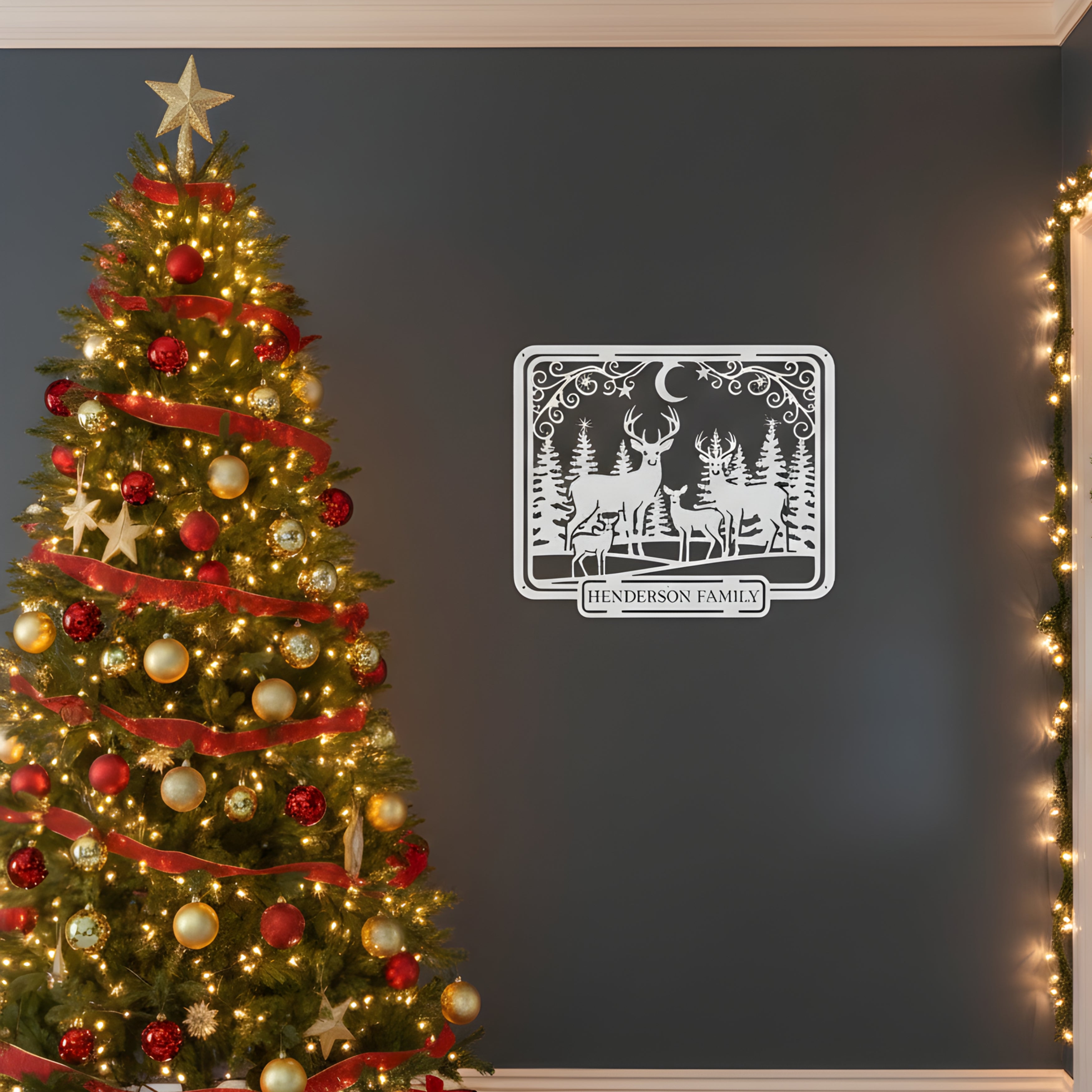 Personalized Deer Family Monogram