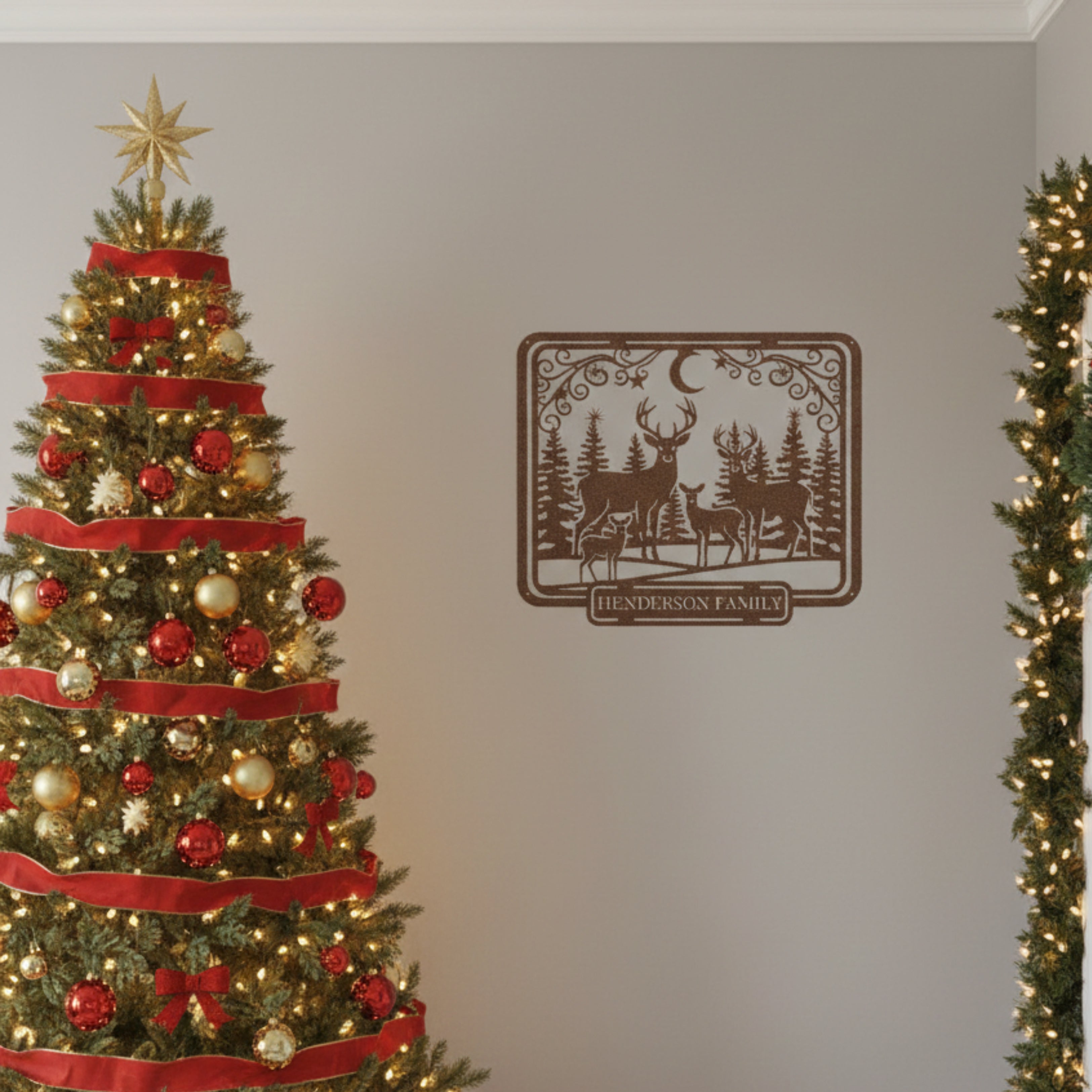 Personalized Deer Family Monogram