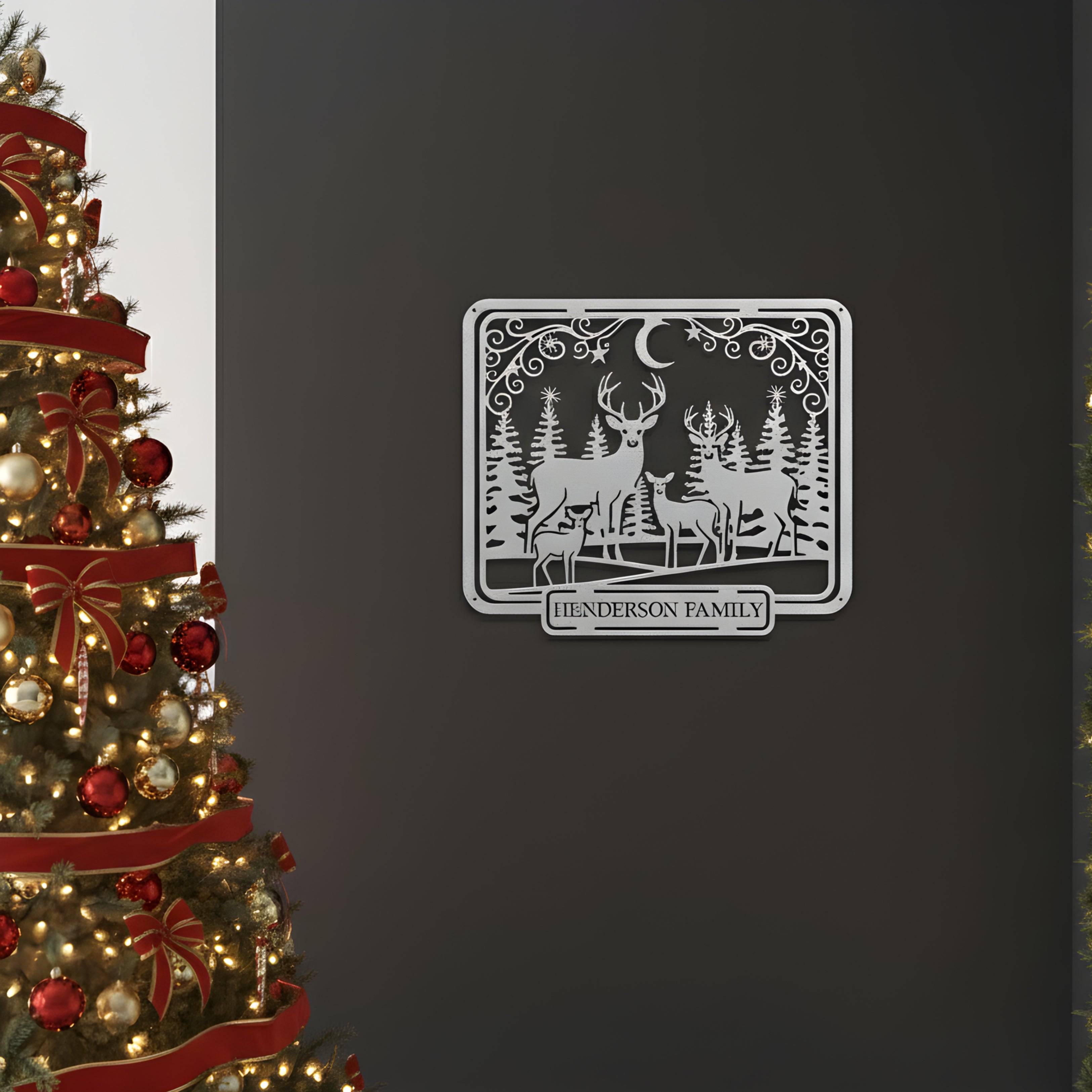 Personalized Deer Family Monogram